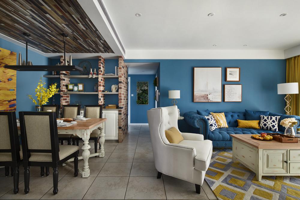 金輝天鵝灣118平混搭美式風(fēng)格設(shè)計(jì)方案