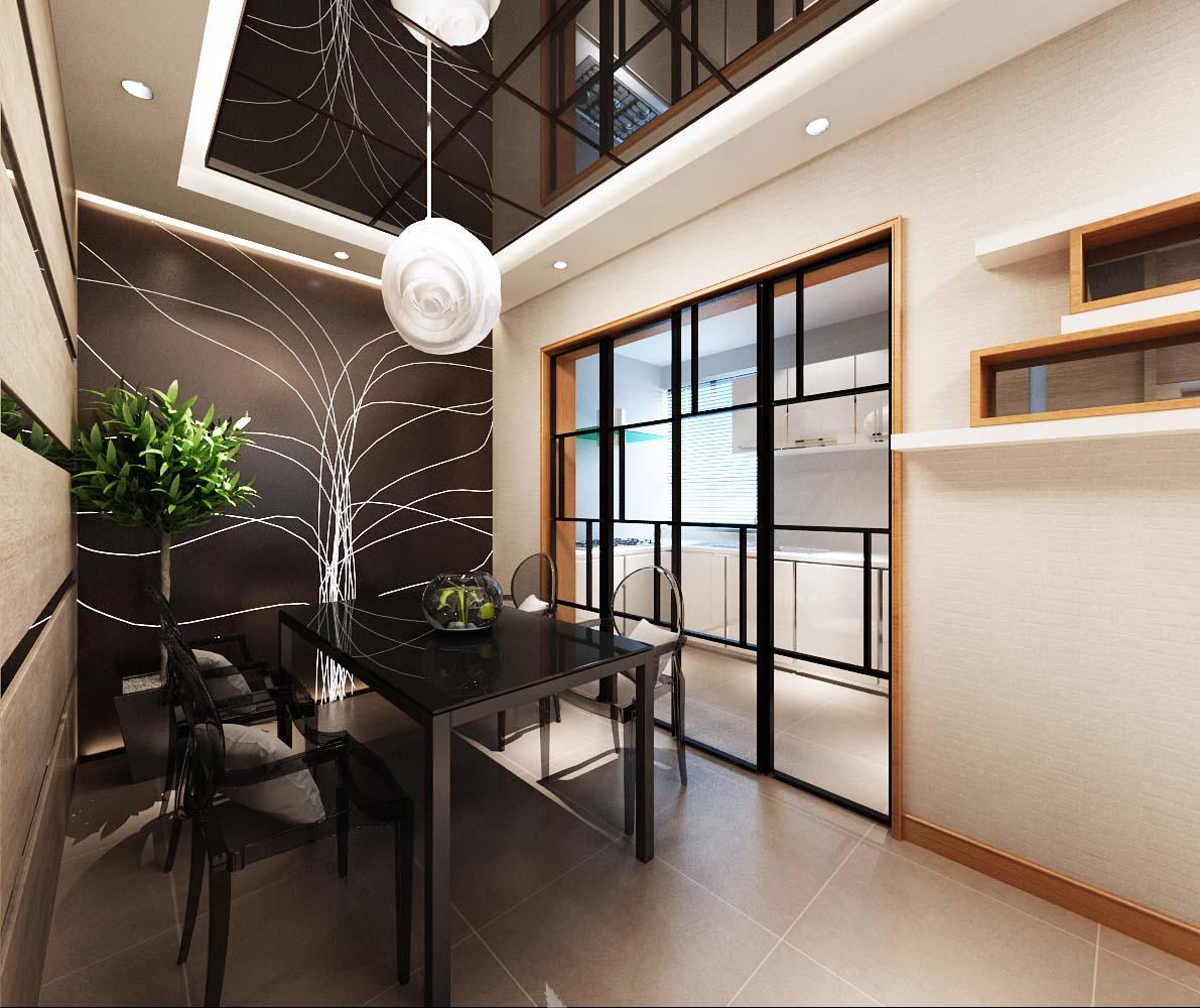 天朗蔚藍(lán)東庭98平方現(xiàn)代簡(jiǎn)約風(fēng)格設(shè)計(jì)方案