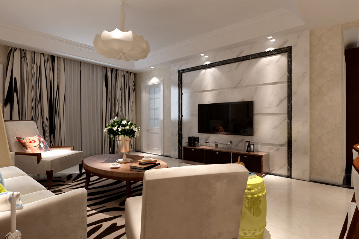 東方世紀(jì)城140平現(xiàn)代簡(jiǎn)約風(fēng)格設(shè)計(jì)方案