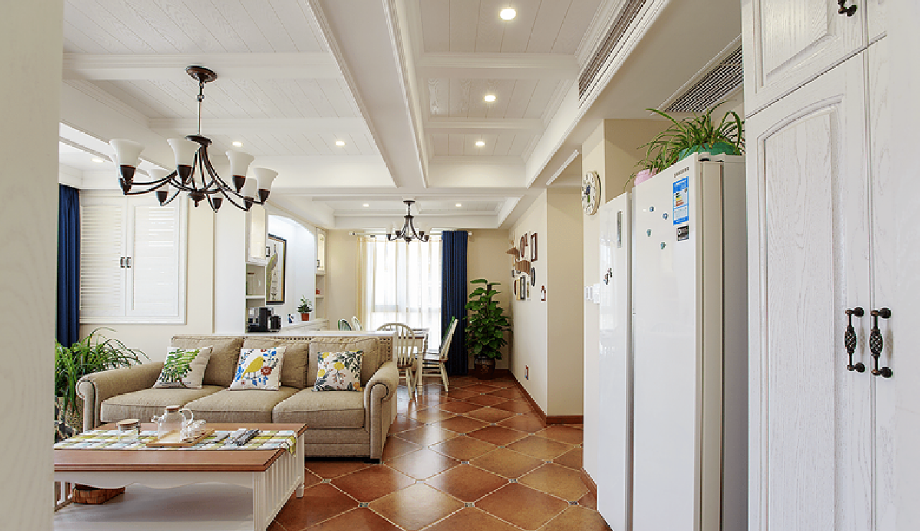 萊茵小城110平米美式設(shè)計方案