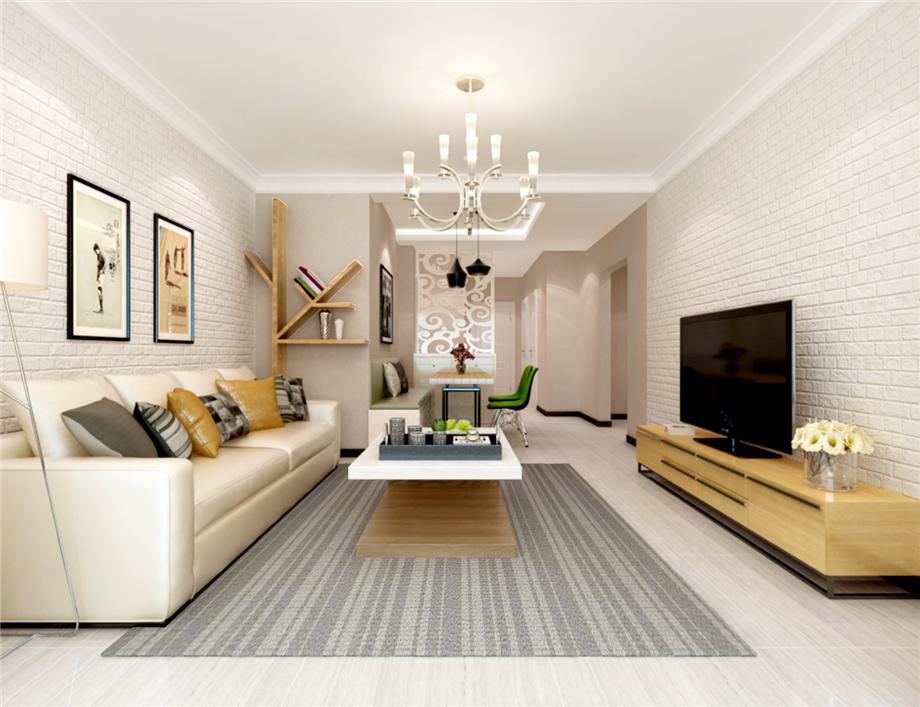 天朗藍湖樹99平簡約風格設計方案