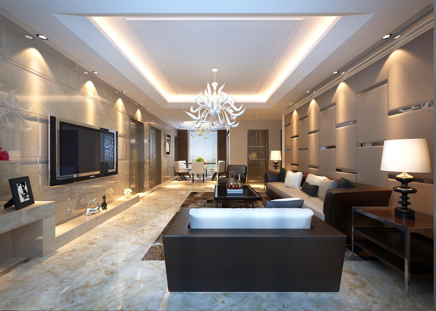 曲江金水灣小區(qū)142平米現(xiàn)代風格