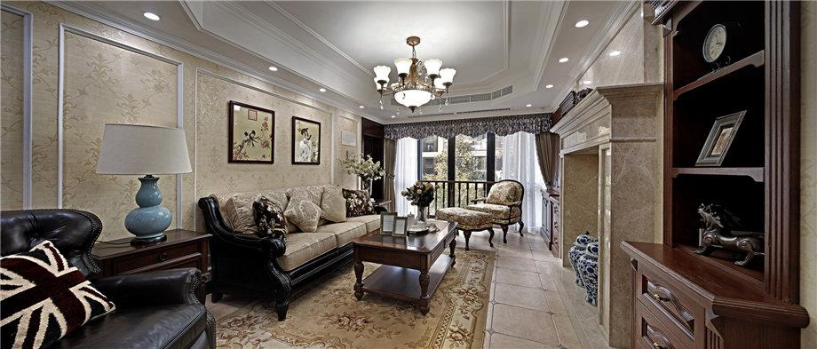 華府西城港灣107平米美式設(shè)計(jì)方案