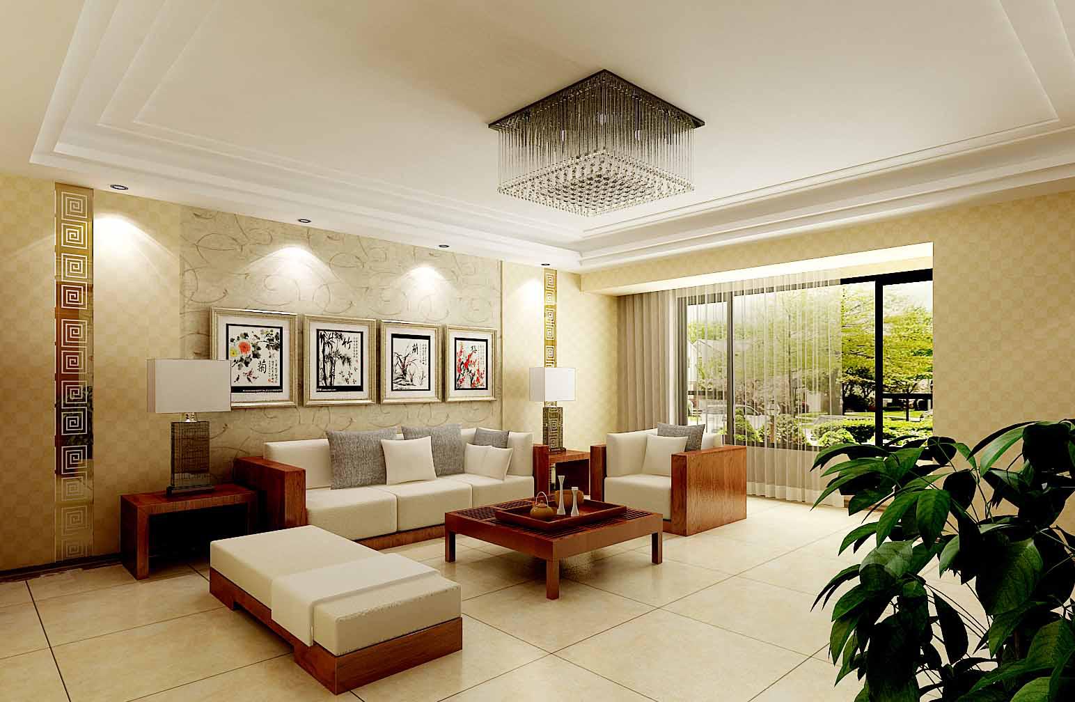 曲江紫汀苑160平米新中式風(fēng)格色設(shè)計(jì)方案