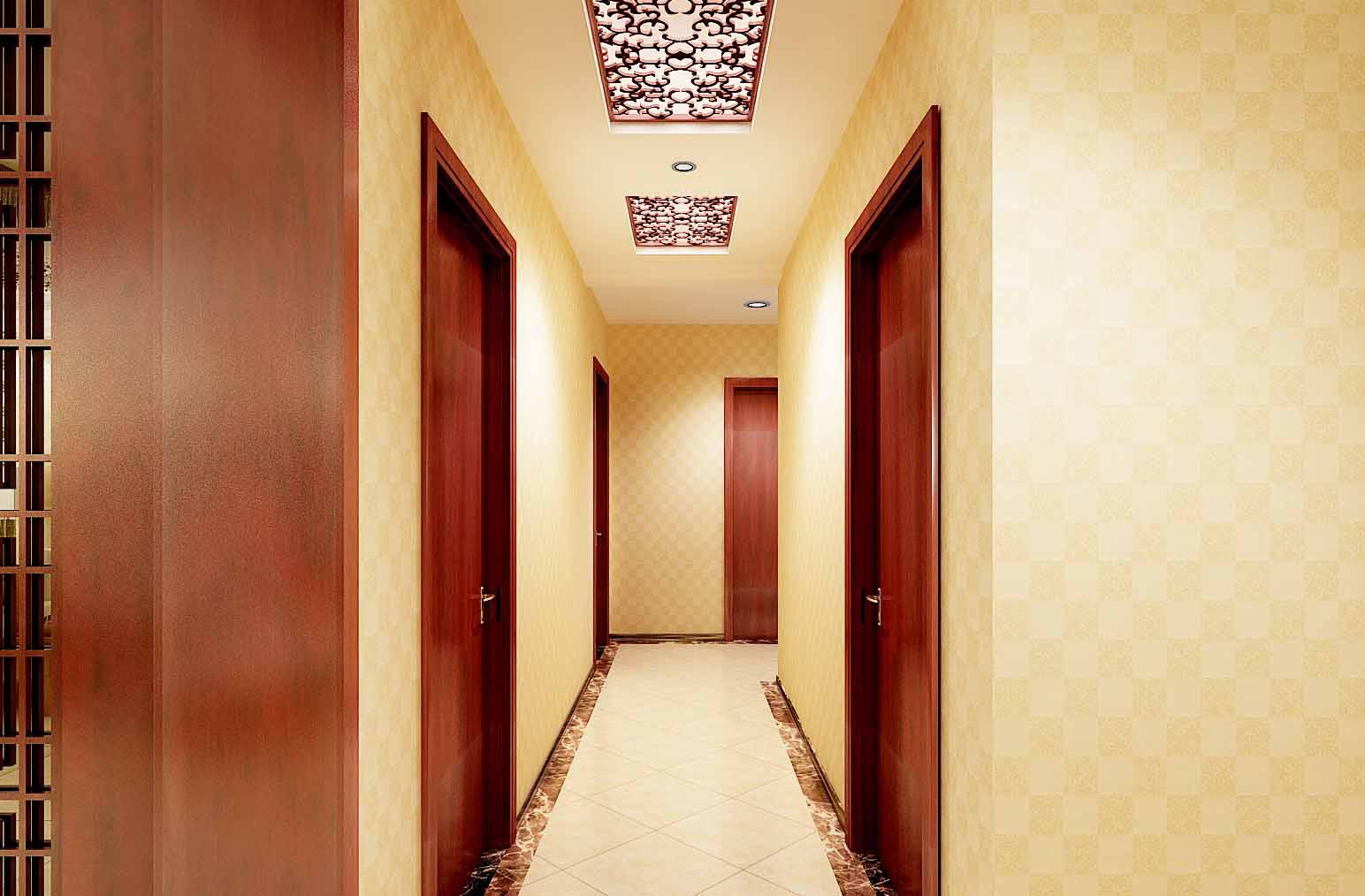 曲江紫汀苑160平米新中式風(fēng)格色設(shè)計(jì)方案