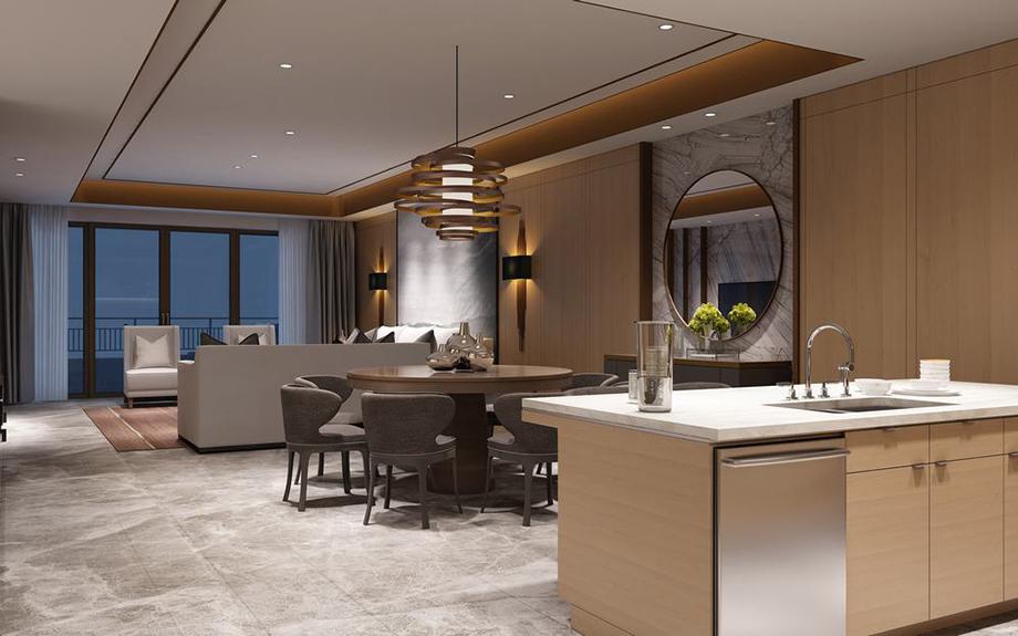 金輝世界城140平米新中式風格設(shè)計方案