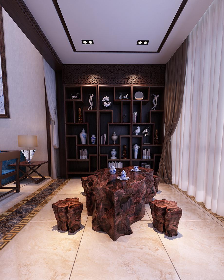 大華公園世家216平米新中式風格設計方案