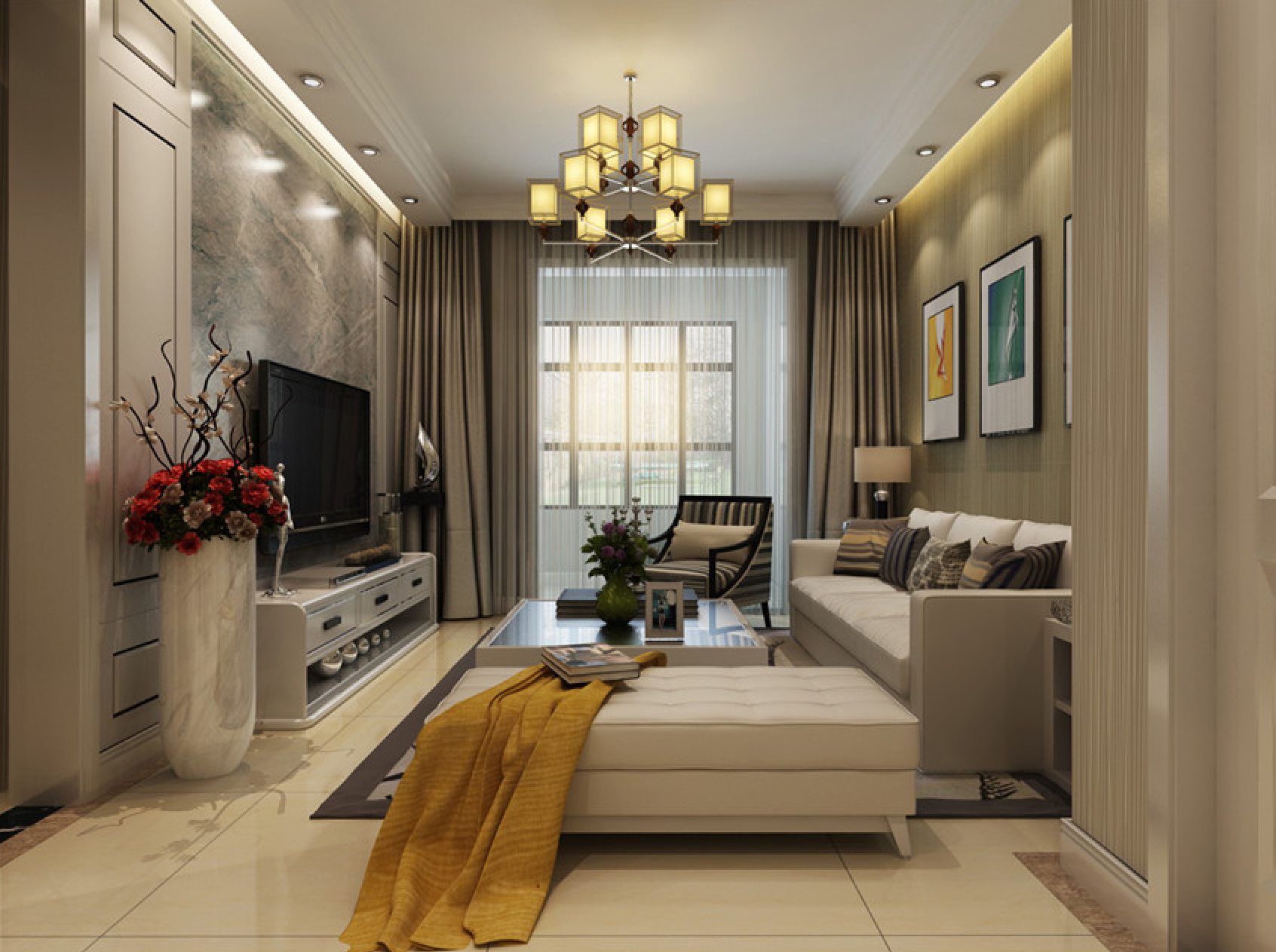 白樺林·明天133平三居室簡歐風(fēng)格設(shè)計(jì)方案