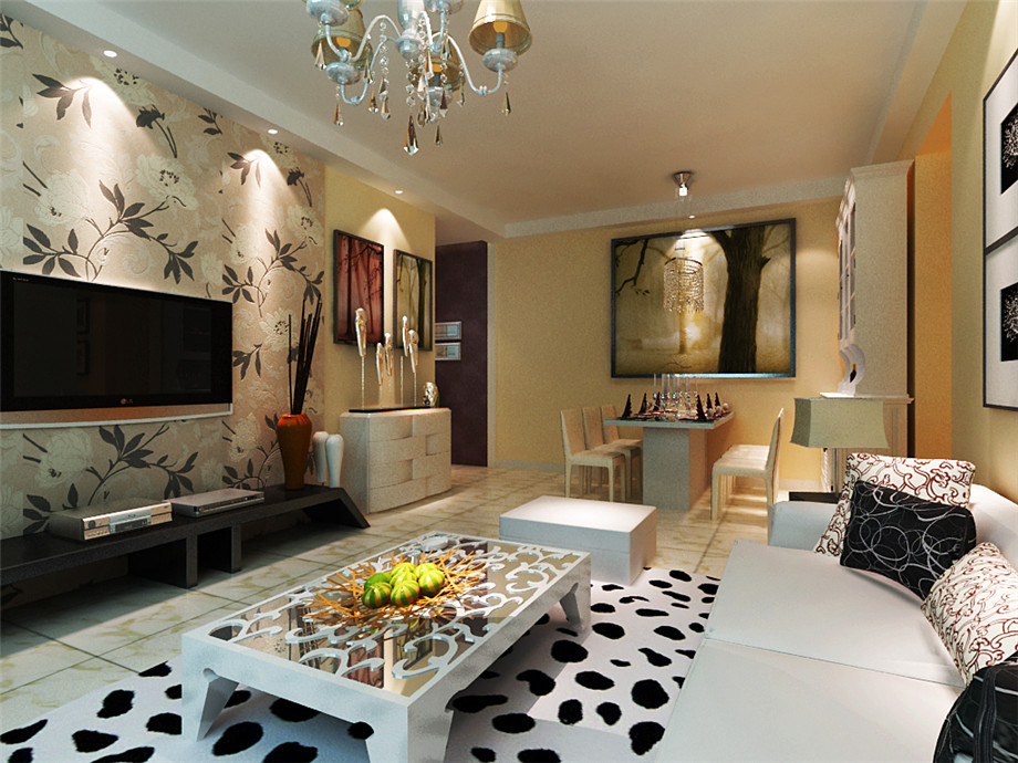 西開小區(qū)105平米現(xiàn)代簡約設(shè)計方案