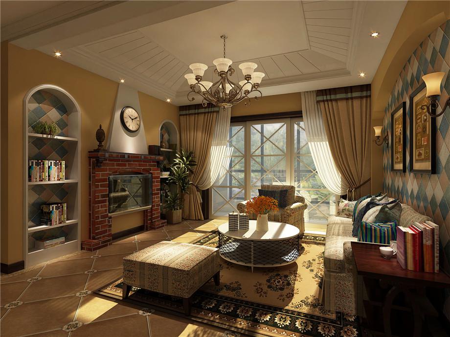 香江灣110平米美式鄉(xiāng)村設(shè)計方案