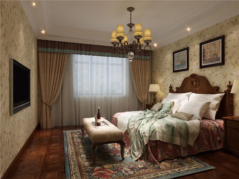 香江灣110平米美式鄉(xiāng)村設(shè)計方案