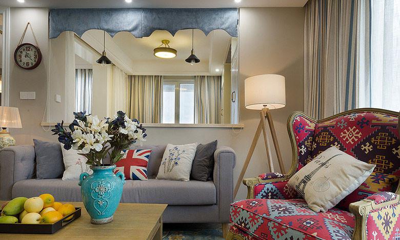 雅荷四季城126平米混搭設(shè)計方案