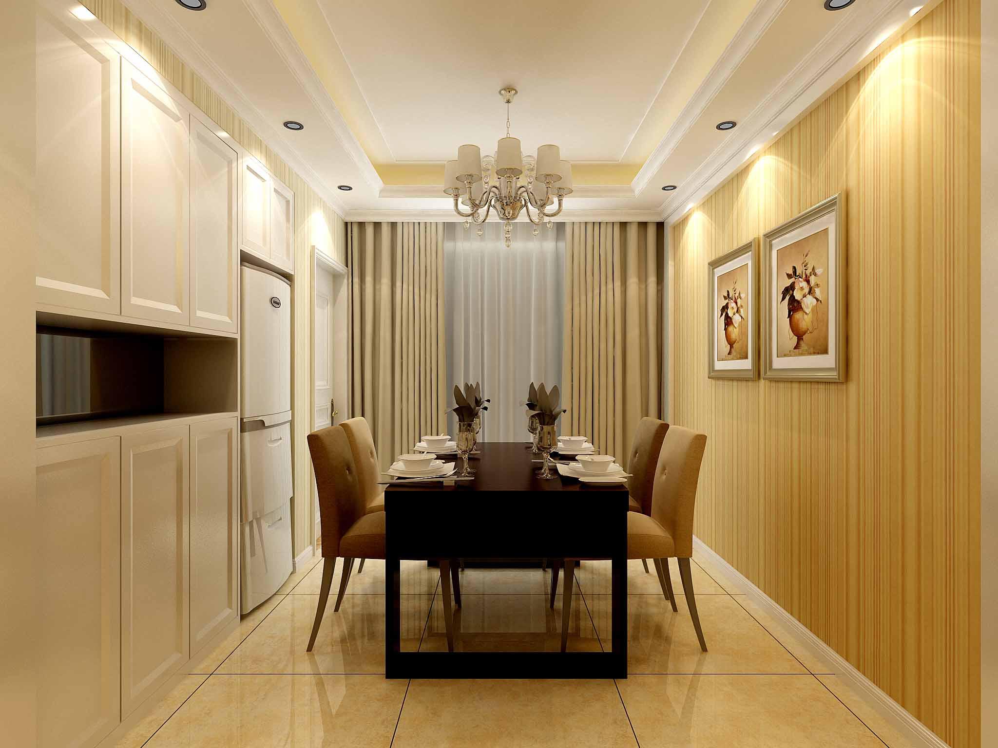 臨潼瑞麟君府小區(qū)140平米簡歐風(fēng)格設(shè)計方案