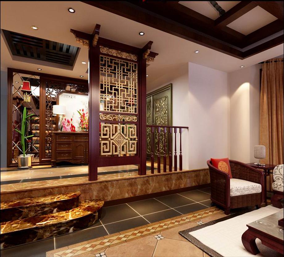 曲江南苑300平米中式設(shè)計方案