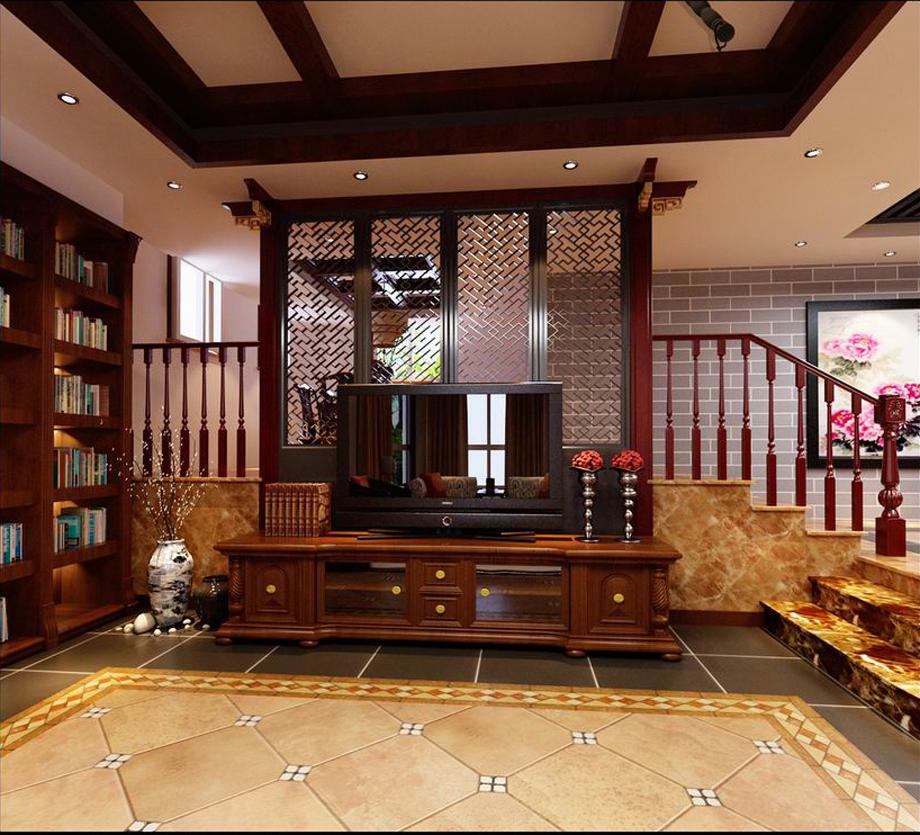 曲江南苑300平米中式設(shè)計方案