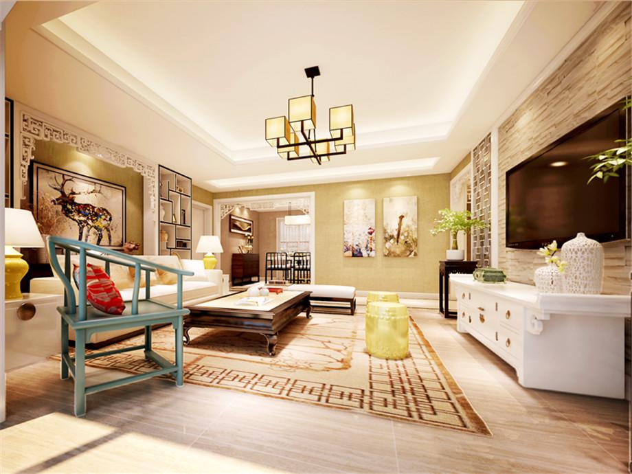 金泰·新理城130平新中式風格設(shè)計方案