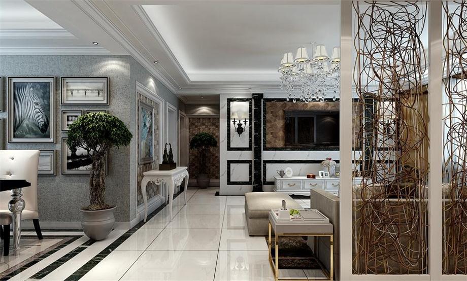 海天華庭123平歐式風(fēng)格設(shè)計(jì)方案