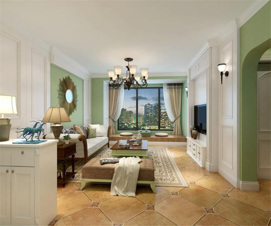 山海文園90平美式風格設計方案