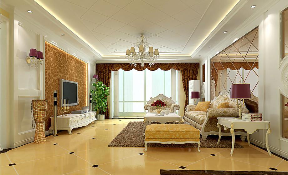 金輝悅府124平簡(jiǎn)歐風(fēng)格設(shè)計(jì)方案