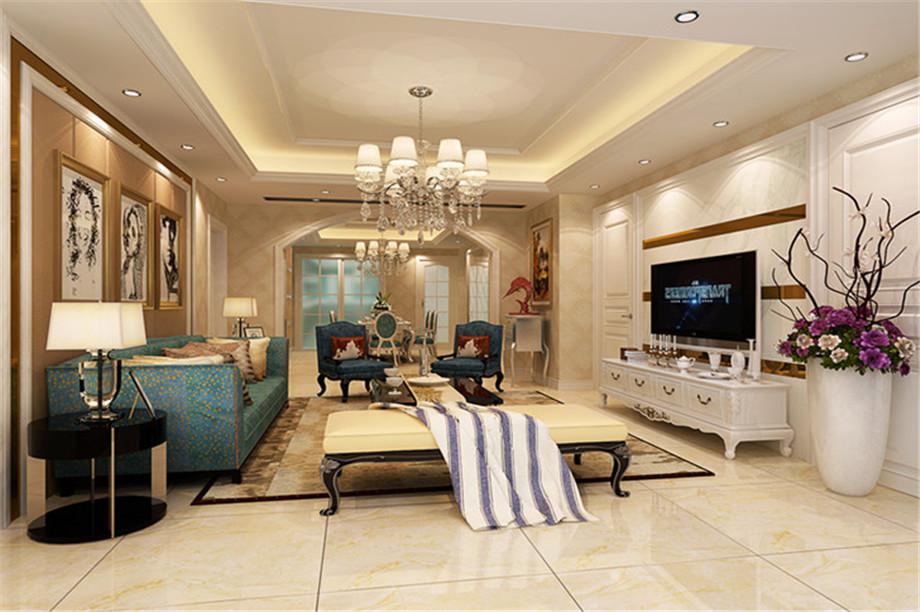 西岸國際花園160平歐式風(fēng)格設(shè)計方案