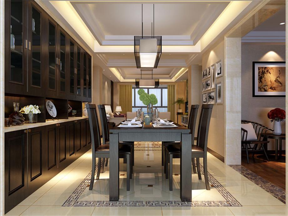 金輝天鵝灣140平新中式風(fēng)格設(shè)計(jì)方案