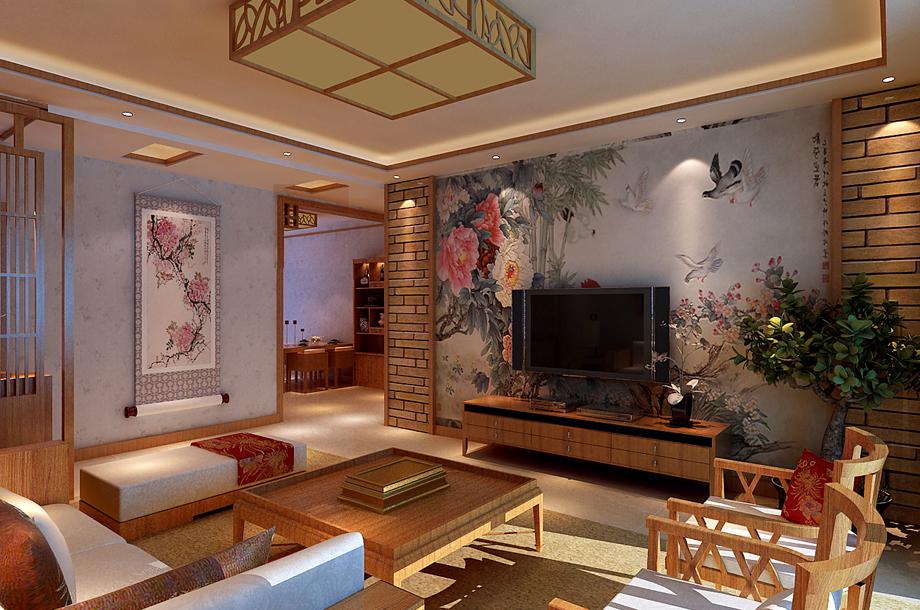 奧林匹克花園130平米新中式風(fēng)格