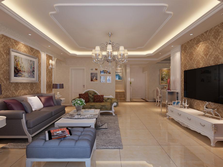 天朗藍湖樹160平米簡歐設計風格