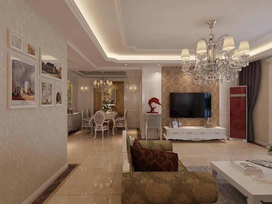 天朗藍湖樹160平米簡歐設計風格