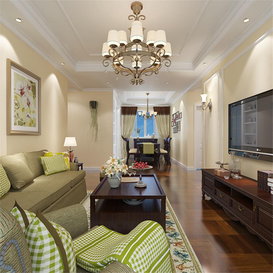 曲江金水灣90平美式風(fēng)格設(shè)計(jì)方案