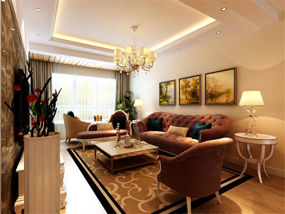 曲江金水灣90平歐式風(fēng)格設(shè)計(jì)方案