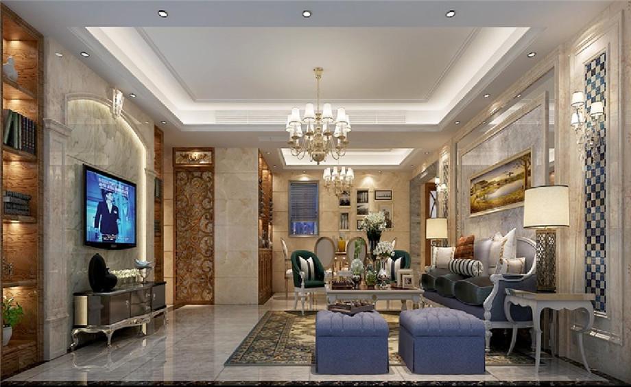 曲江碧林灣140平米簡(jiǎn)歐設(shè)計(jì)方案