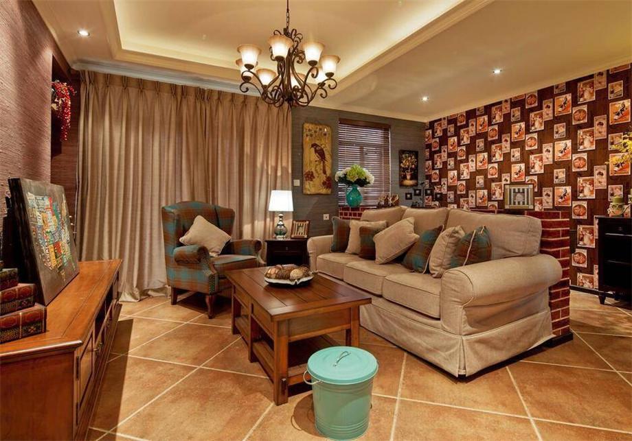 曲江金水灣90平米美式設(shè)計方案