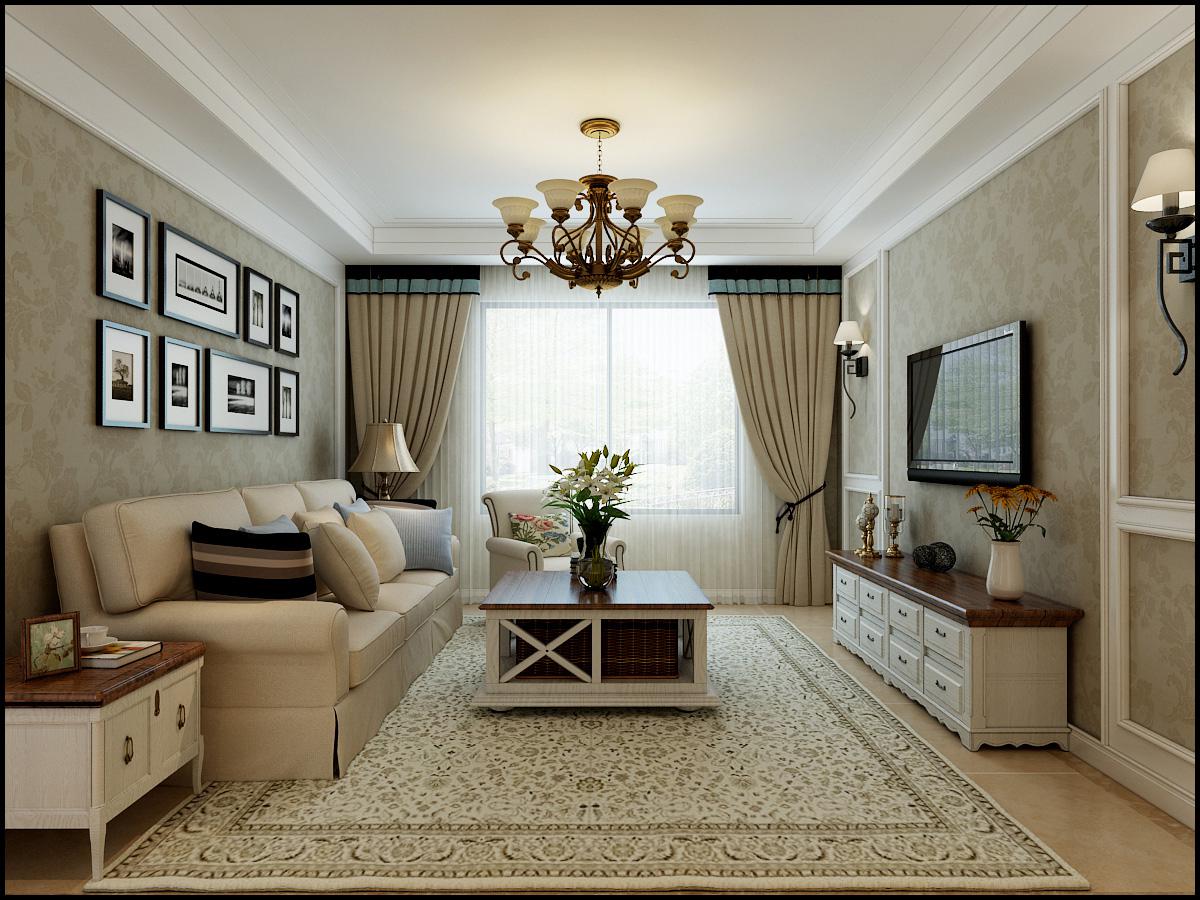 中海開元壹號小區(qū)138平米美式鄉(xiāng)村風格設(shè)計方案