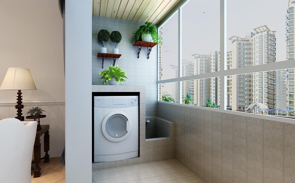 金地褐石公館87平米美式鄉(xiāng)村風格設計方案