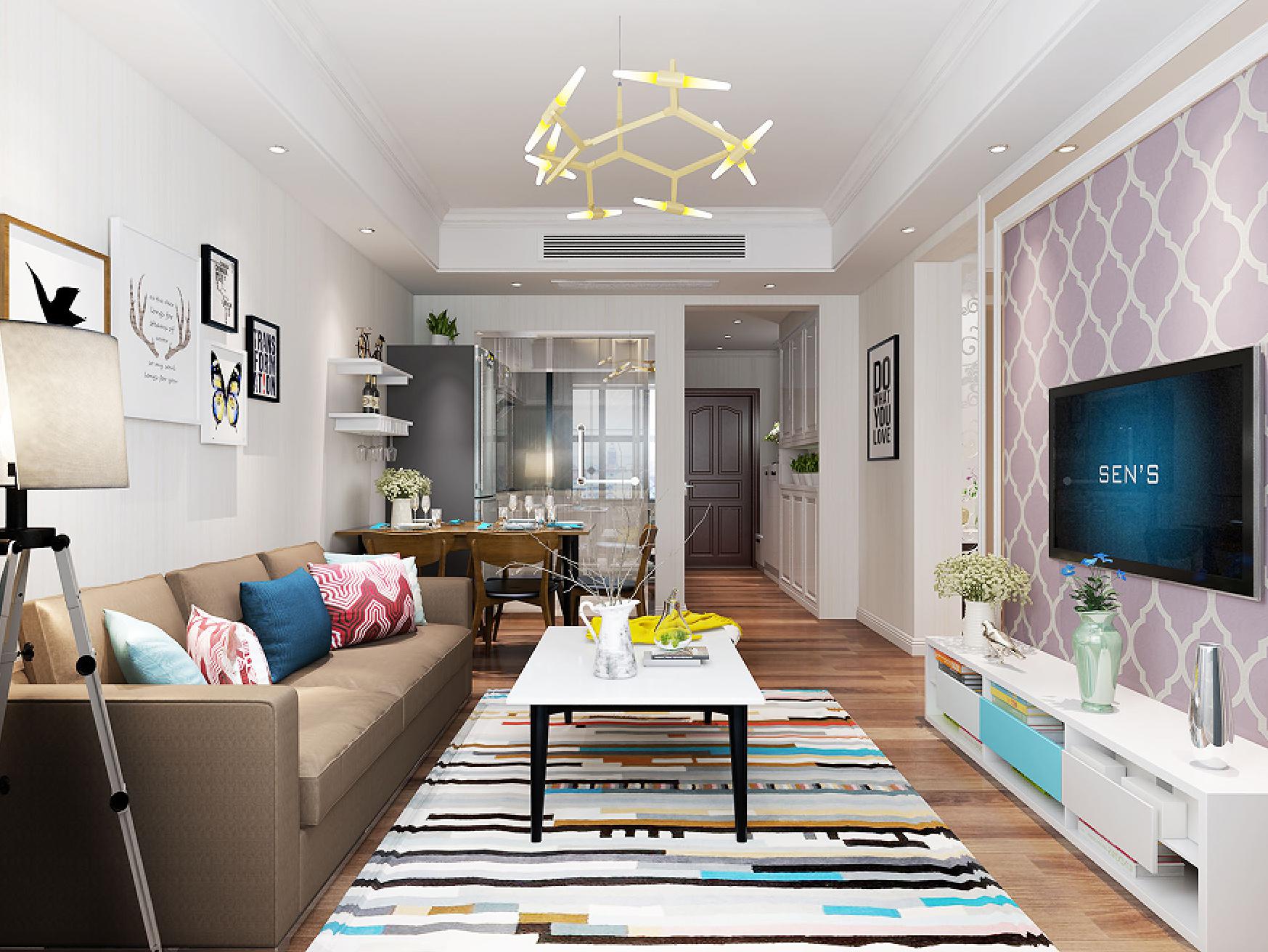 金輝c園小區(qū)91平米簡約風(fēng)格設(shè)計方案