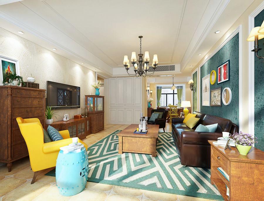 首創(chuàng)國際城100平方米美式風(fēng)格