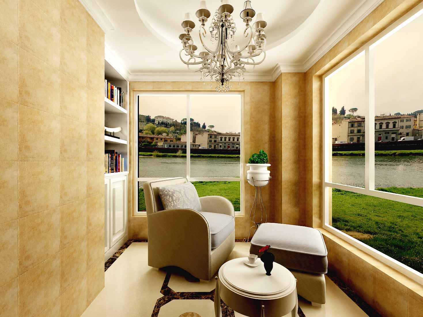 太陽城160平米簡歐風格設(shè)計方案