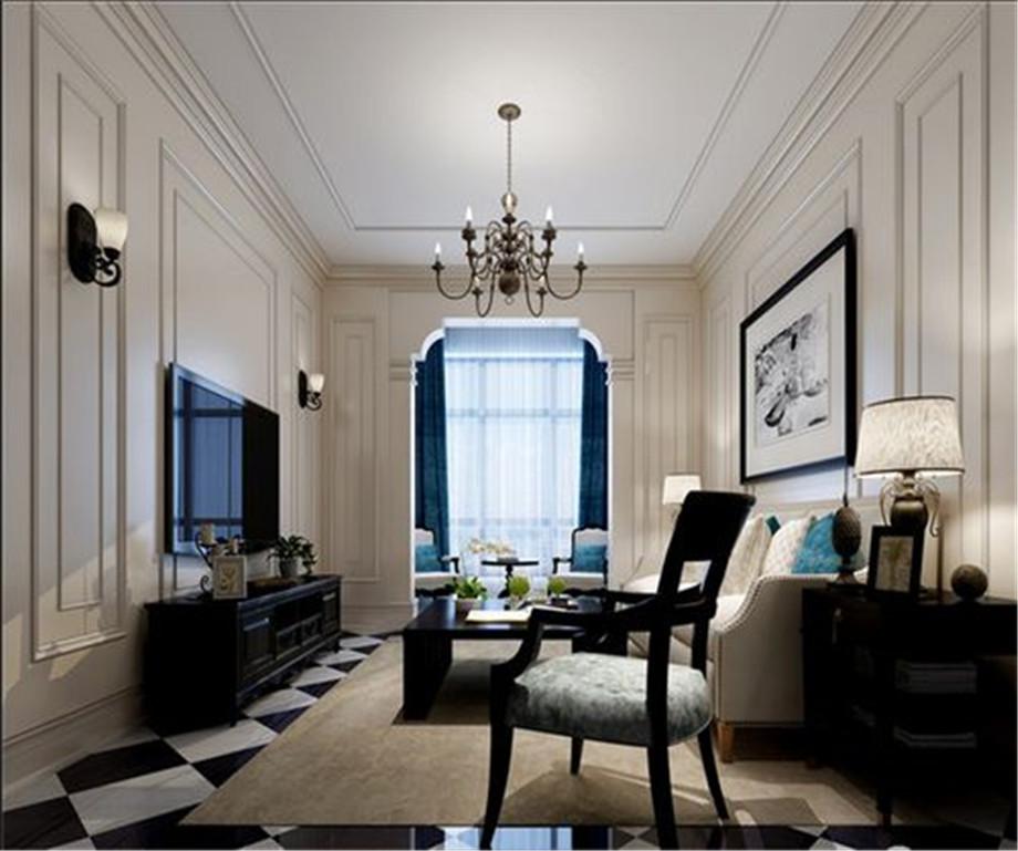 中海開元壹號128平方歐式風格設(shè)計方案