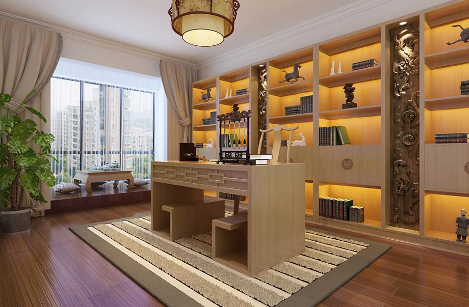 西北工業(yè)大學(xué)180平米新中式風(fēng)格