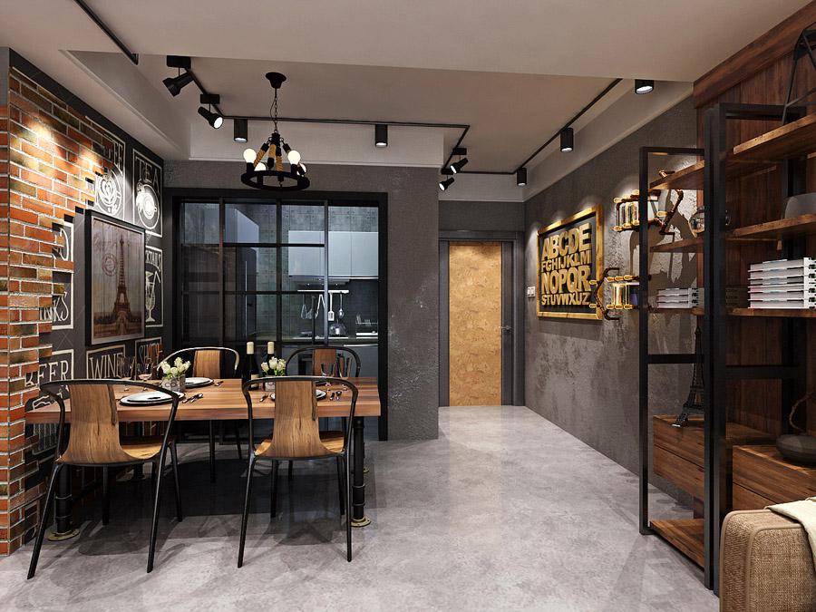 鑫苑大都匯108平米工業(yè)風(fēng)格