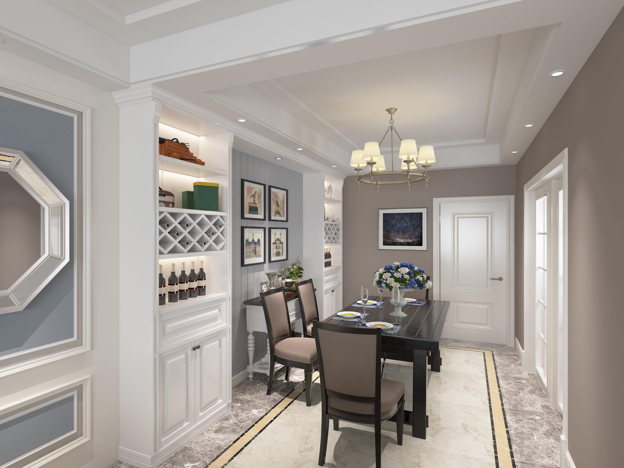 御錦城小區(qū)126平米現(xiàn)代簡美風格設計方案