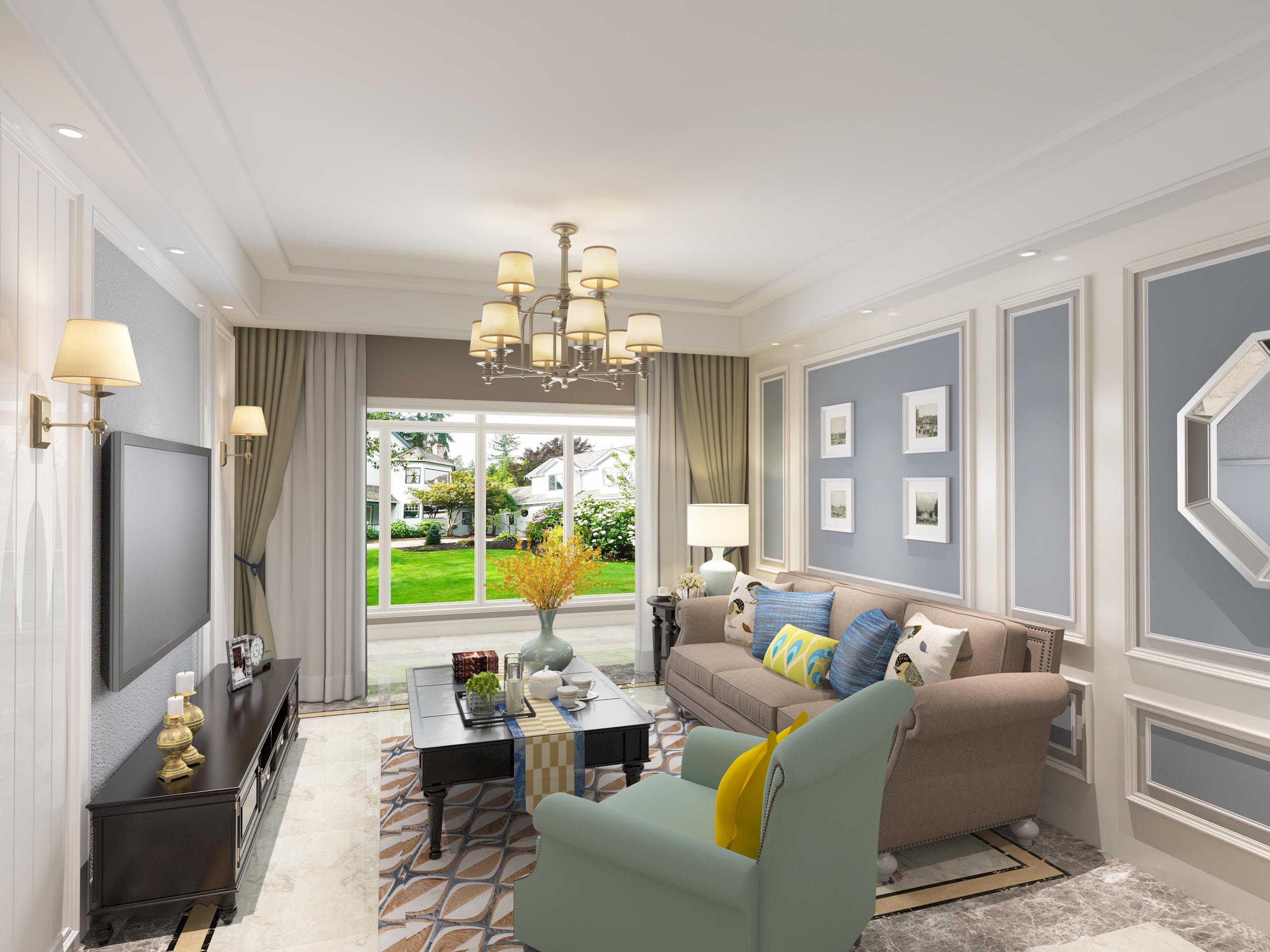 御錦城小區(qū)126平米現(xiàn)代簡美風格設計方案