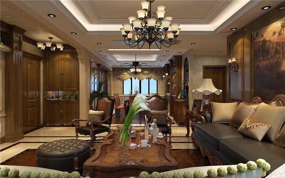 龍湖花千樹280平米美式設(shè)計(jì)方案
