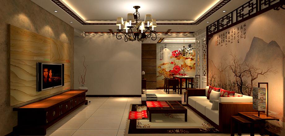 銘城國(guó)際社區(qū)110平米中式風(fēng)格
