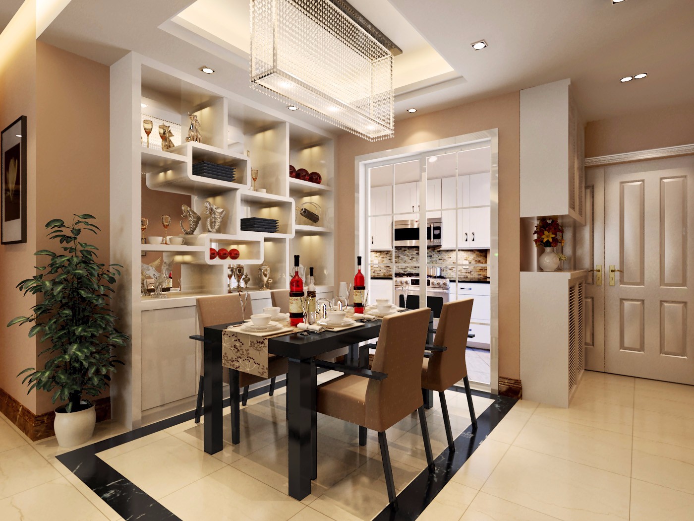 麟鳳尊匯小區(qū)92平米現(xiàn)代簡約風(fēng)格設(shè)計方案