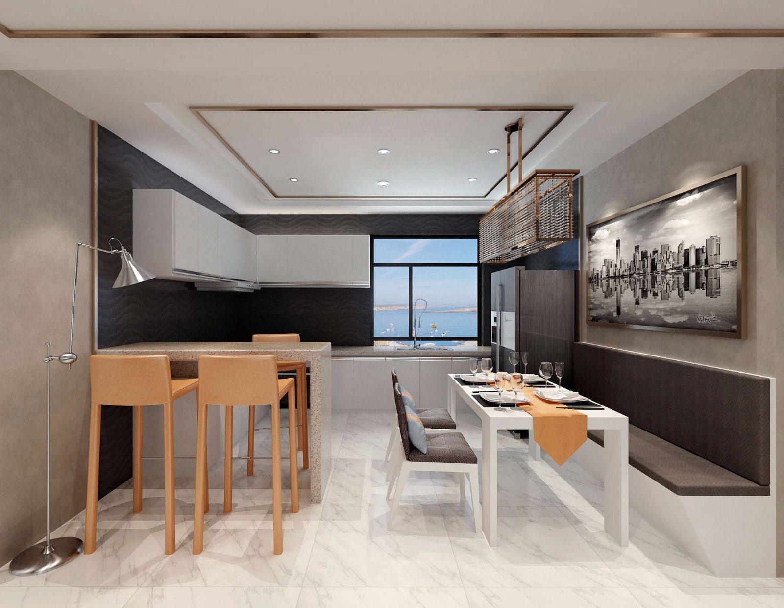 金輝C園現(xiàn)代簡(jiǎn)約風(fēng)格120平方