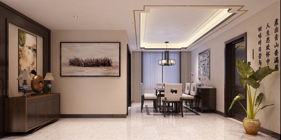 金輝悅府140平米新中式風(fēng)格