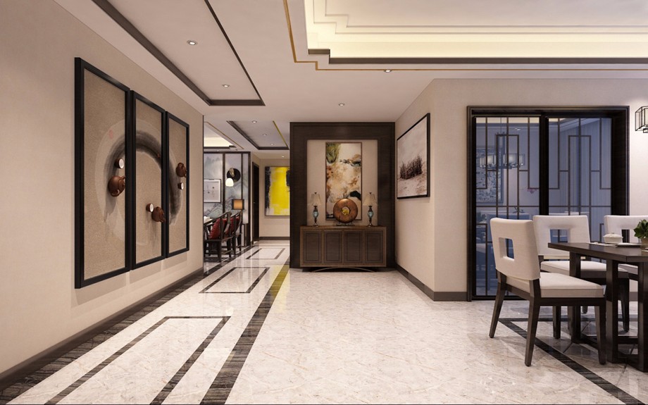 金輝悅府140平米新中式風(fēng)格