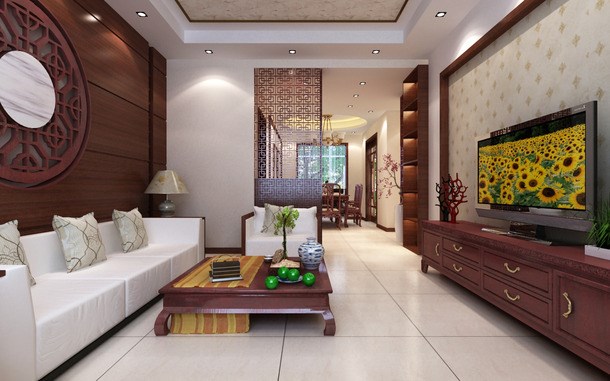 曲江大道小區(qū)/120平米/中式風(fēng)格