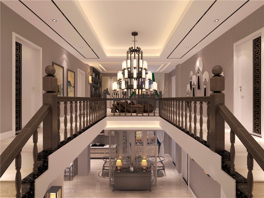 財園小區(qū)240平米新中式設計方案